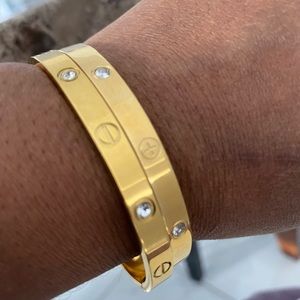 Stainless Steel set of 2 Bangles size 7 inches Brand new